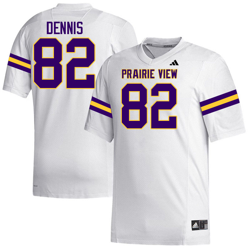 Prairie View A&M Panthers #82 Andre Dennis College Football Jerseys,Uniforms Stitched-White
